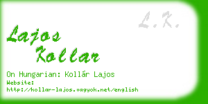 lajos kollar business card